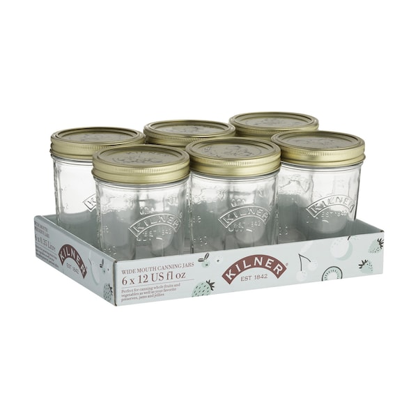 Kilner Kilner Wide Mouth Canning Jar 12 oz 6 pk 0025.043U - main